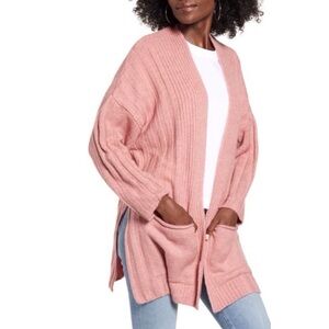 Topshop Long Cardigan Rose Large